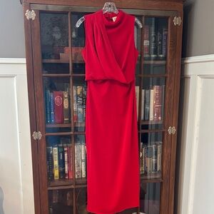 Elie Tahari Vibrant Red Midi Dress